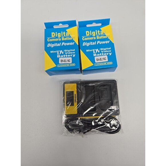 2 Pack EL15c Batteries and USB Dual Charger - Picture 1 of 3